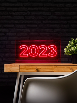 Neon Logo met LED Jaartal