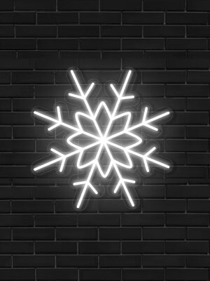 Neon Logo met LED Sneeuwvlok
