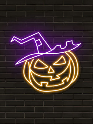 Neon Logo met LED Pompoen