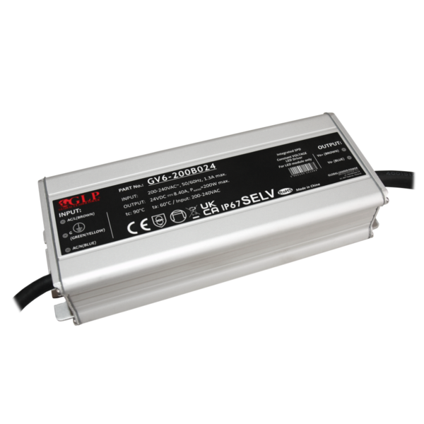 GLP 200 Watt 24 volt Transformator IP67