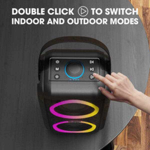 W-King Draagbare 80W Speaker T9-2 Met LED Verlichting 60 Watt RMS Vermogen