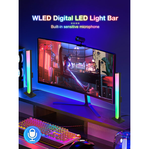 Gledopto WLED Light Bar Digital RGB 10 Watt - ESP32 - Met microfoon en app bediening