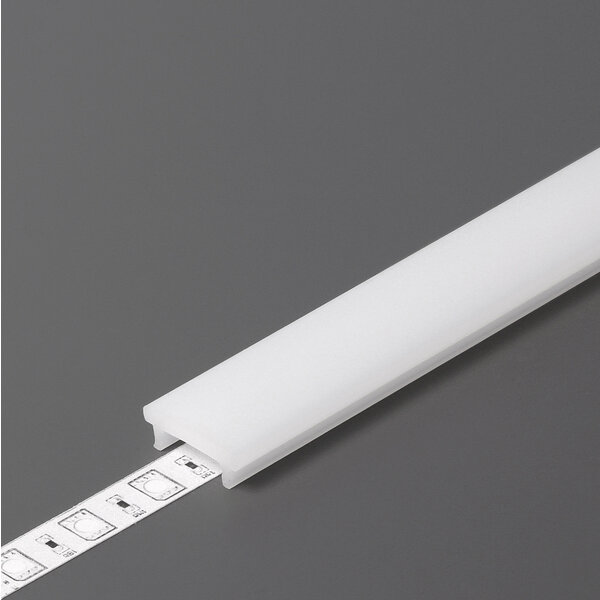 Topmet 2 Meter Click Cover Opaal Melkglas Type K voor BOLD12 en FLOOR12 profielen