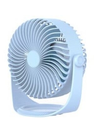 Draadloze USB ventilator verticaal stelbaar - Lichtblauw