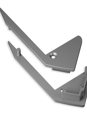 Einddop Zilver voor UP-BOLD12 traptrede profielen