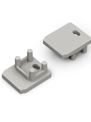 Einddop Grijs voor HIDE10 stucprofielen