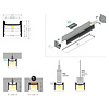 Topmet LEDStrip Opbouw / Ophang profiel 14mm binnenmaat HOOD14
