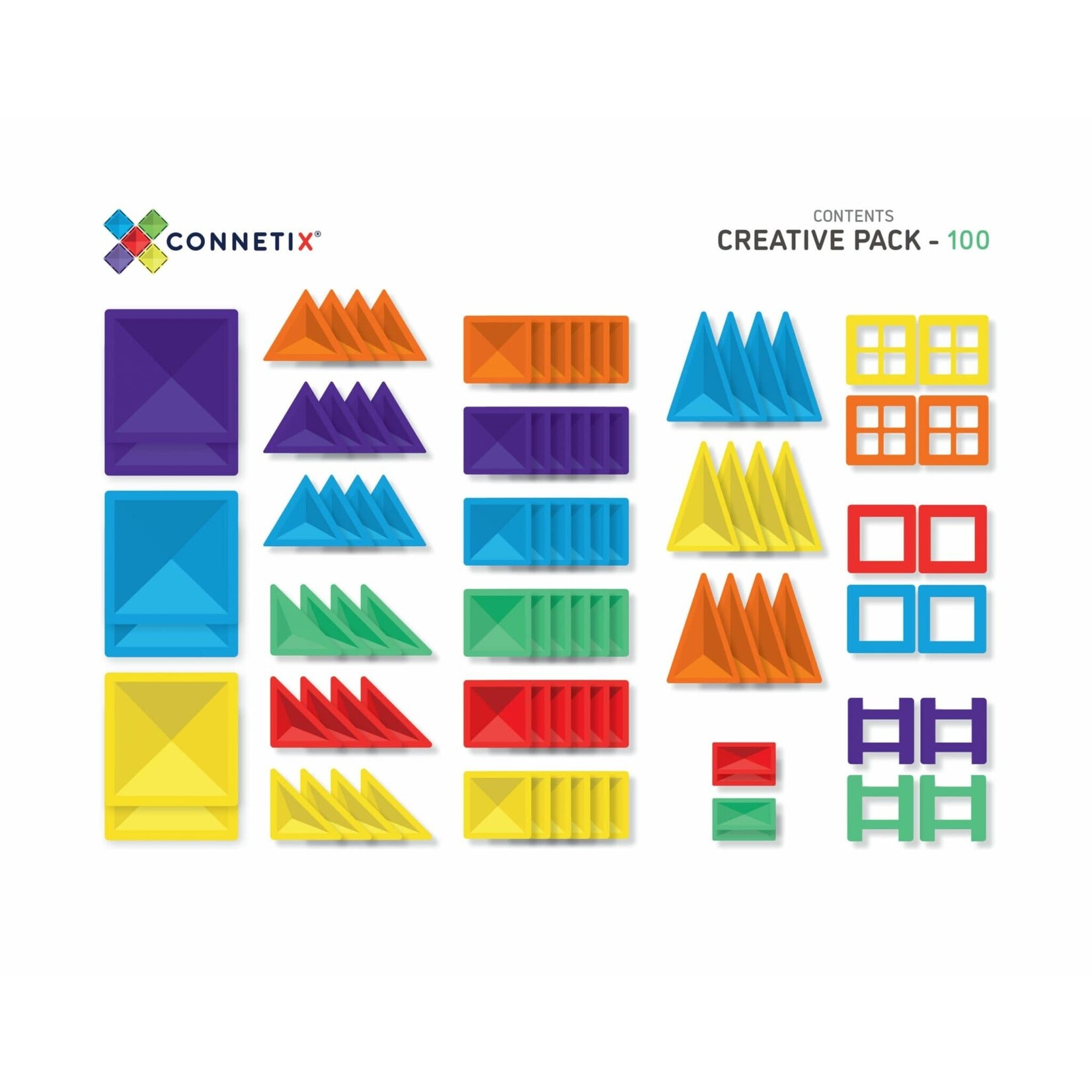 Connetix Connetix - Regenboog Creative Pack (102-delig) | Magnetische Tegels