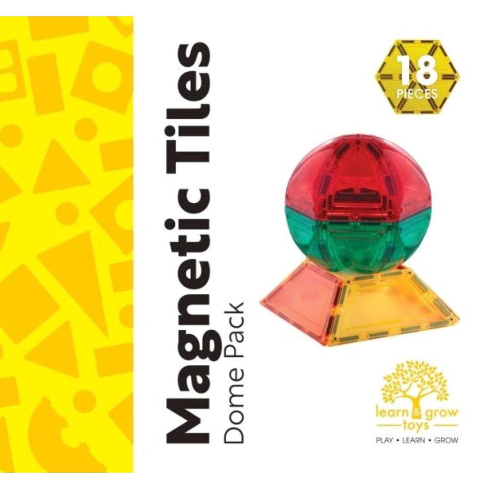 Learn & Grow Learn & Grow  - Magnetische Tegels - Dome Pack (18-delig)