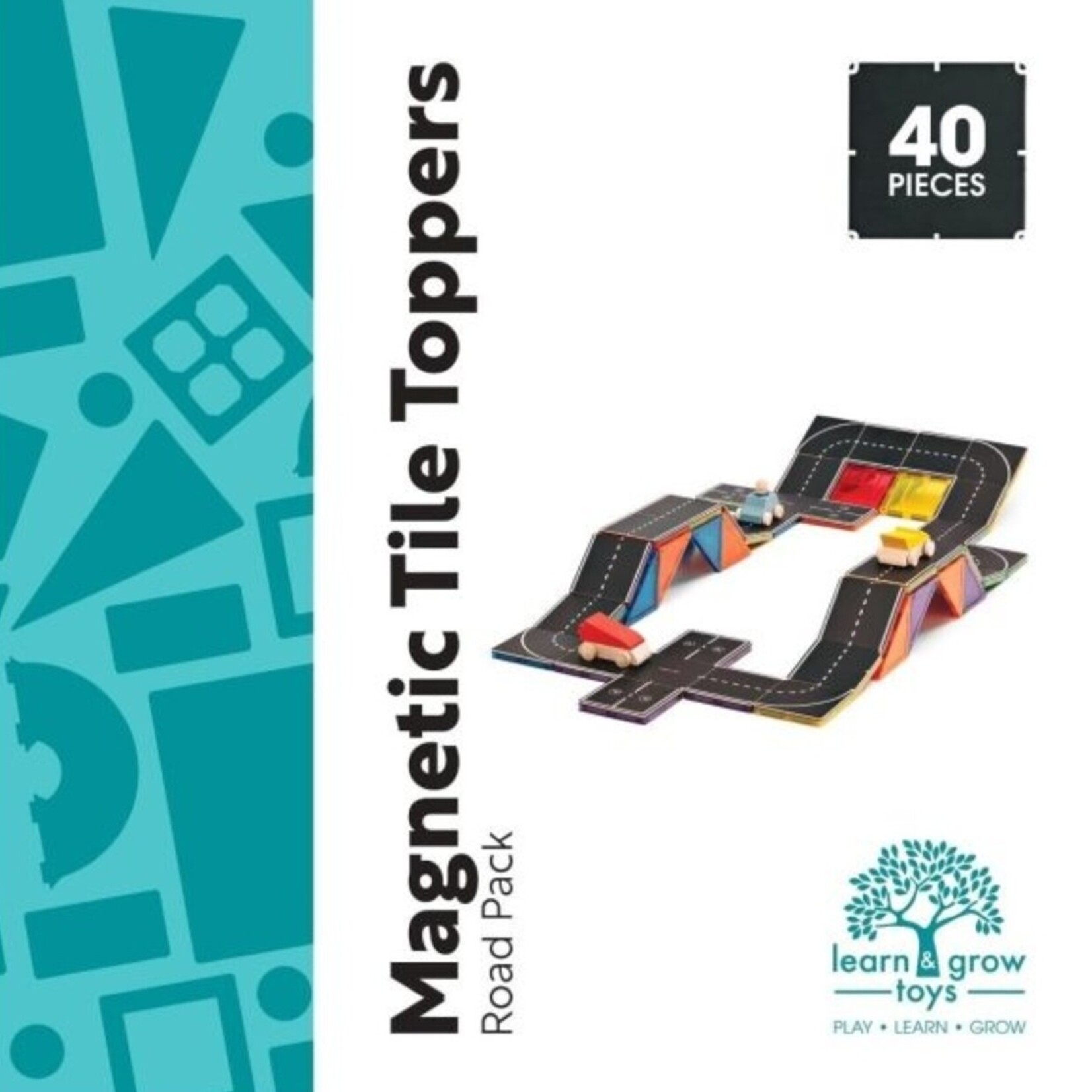 Learn & Grow Learn & Grow - Magnetische Tegels  - Road Pack (40-delig)
