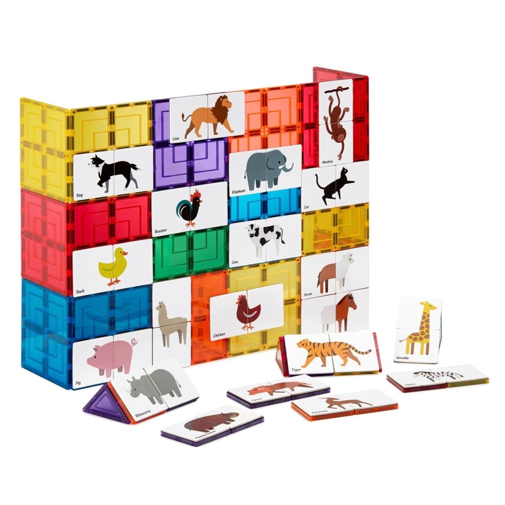 Learn & Grow Learn & Grow - Magnetic Tile Topper - Animal Duo Puzzle Set (40 pcs)