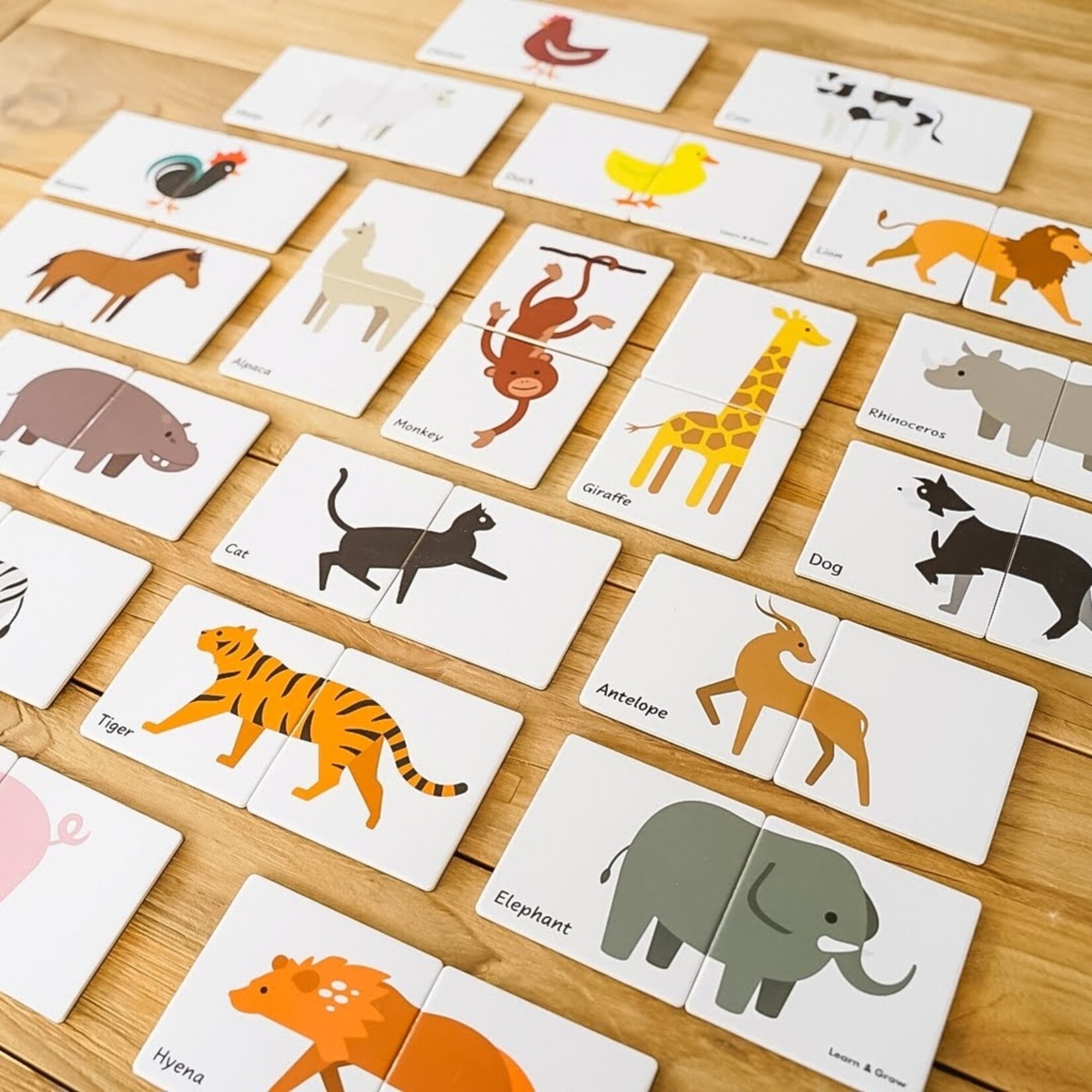 Learn & Grow Learn & Grow - Magnetic Tile Topper - Animal Duo Puzzle Set (40 pcs)