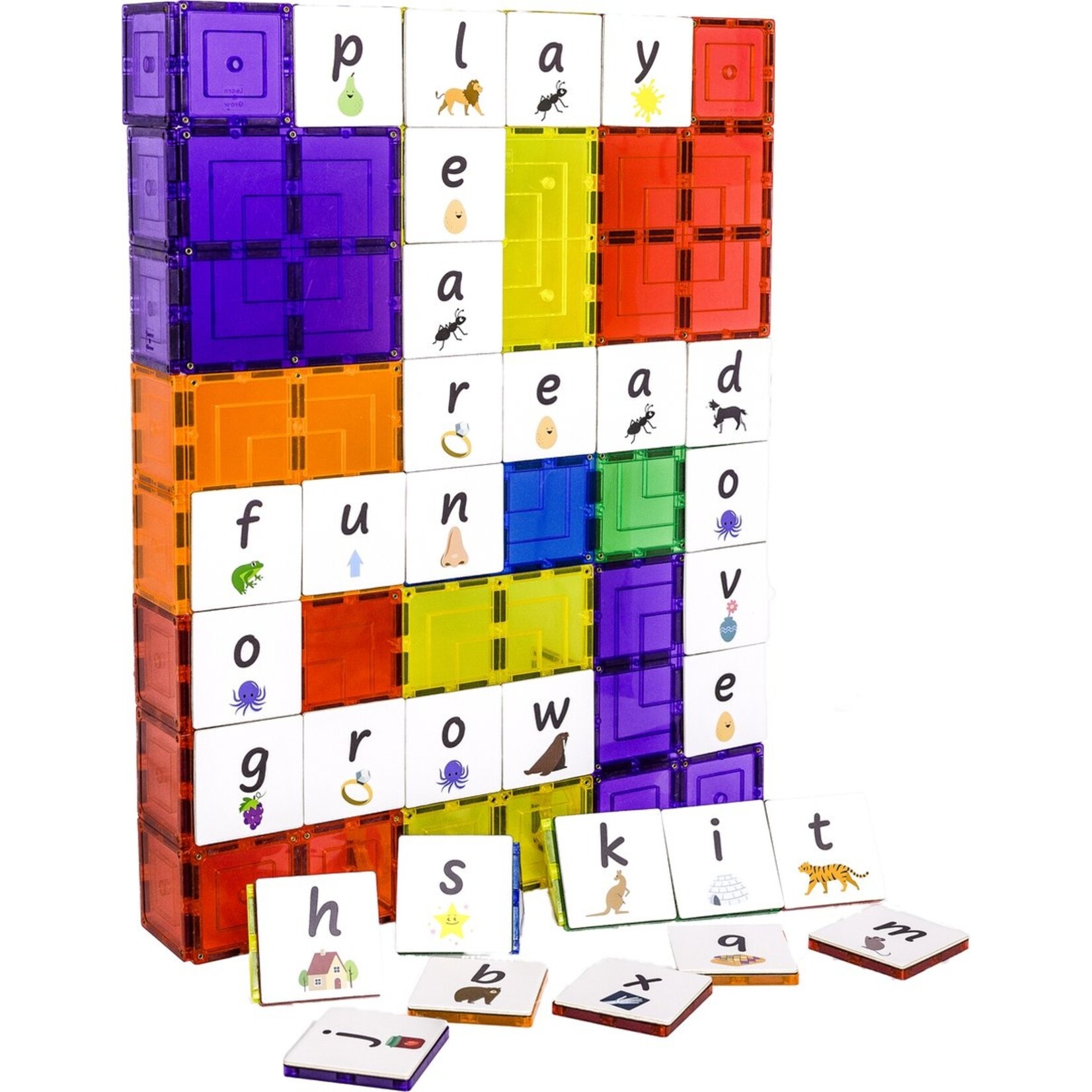Learn & Grow Learn & Grow - Magnetic Tile Topper - Alphabet Letters (40 pcs)