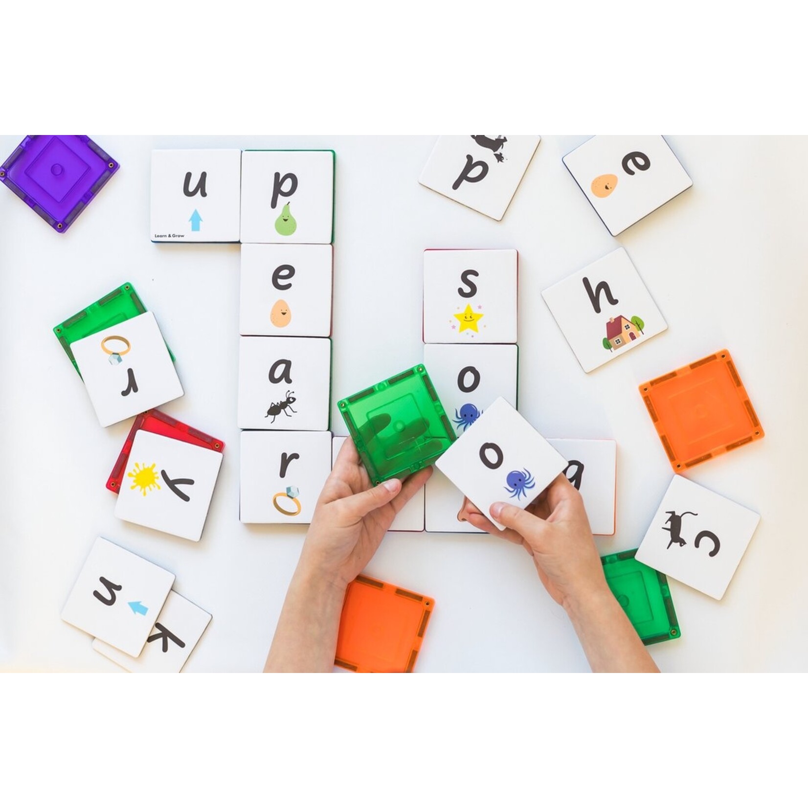 Learn & Grow Learn & Grow - Magnetic Tile Topper - Alphabet Letters (40 pcs)