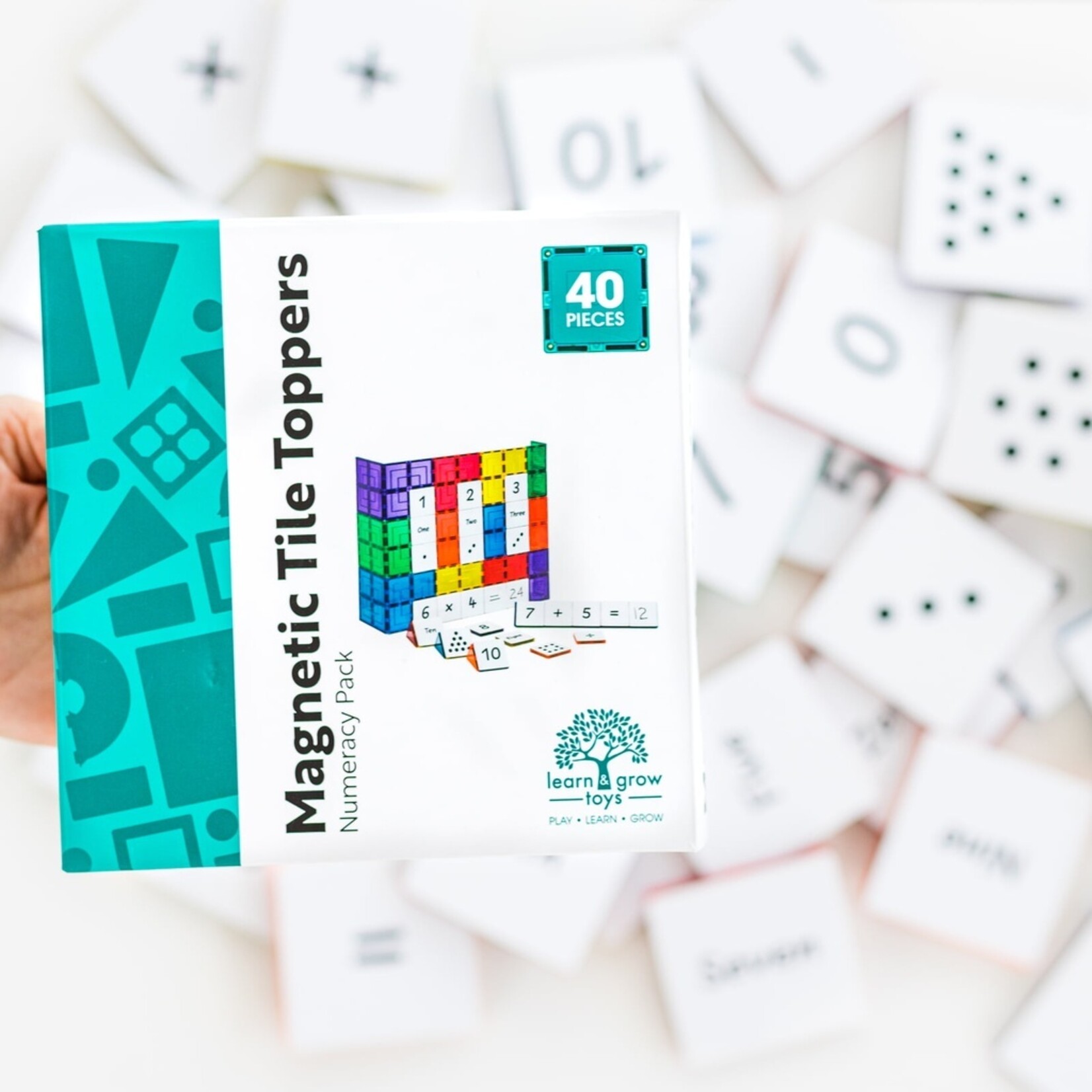 Learn & Grow Learn & Grow - Magnetic Tile Topper -Numeracy Pack (40 pcs)