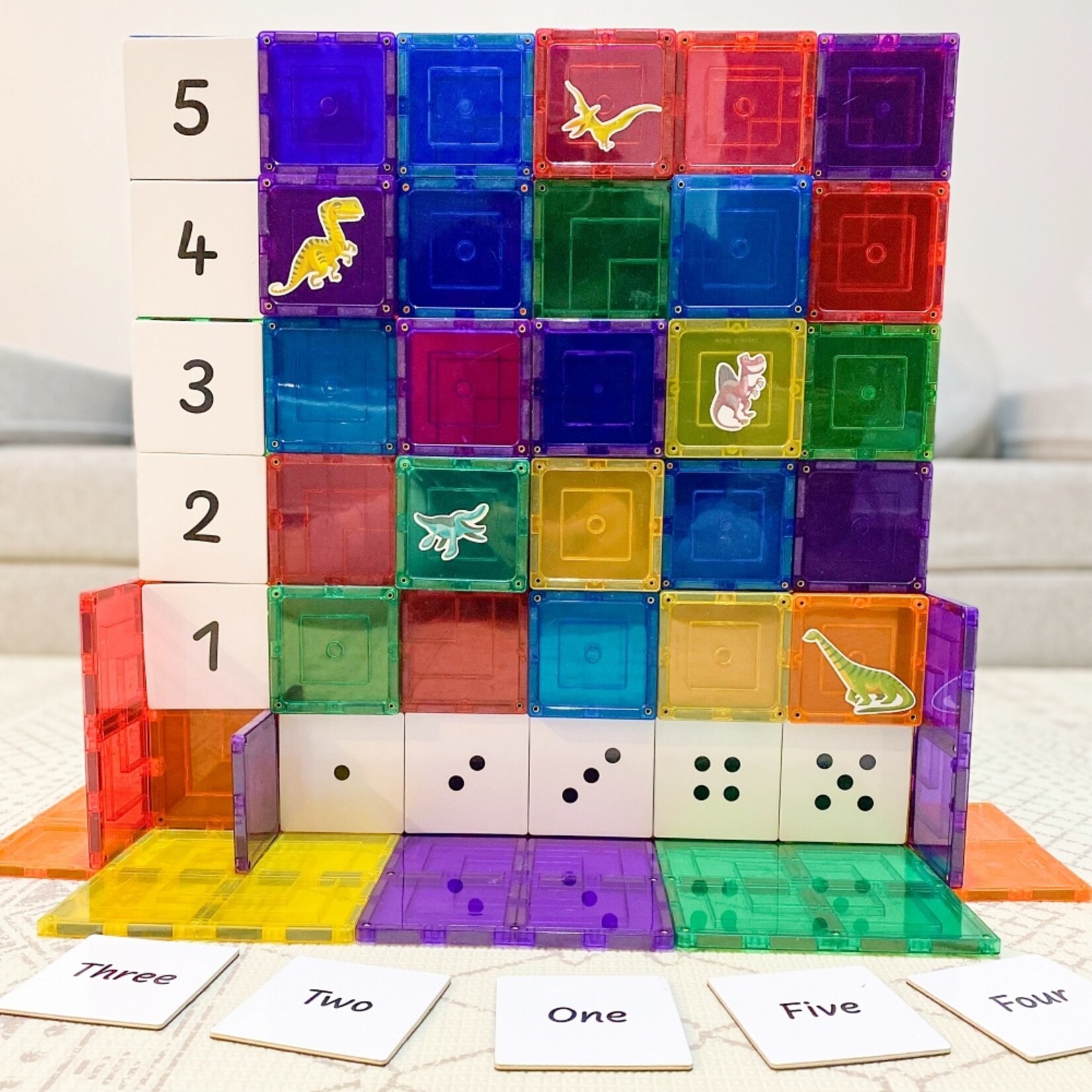 Learn & Grow Learn & Grow - Magnetic Tile Topper -Numeracy Pack (40 pcs)
