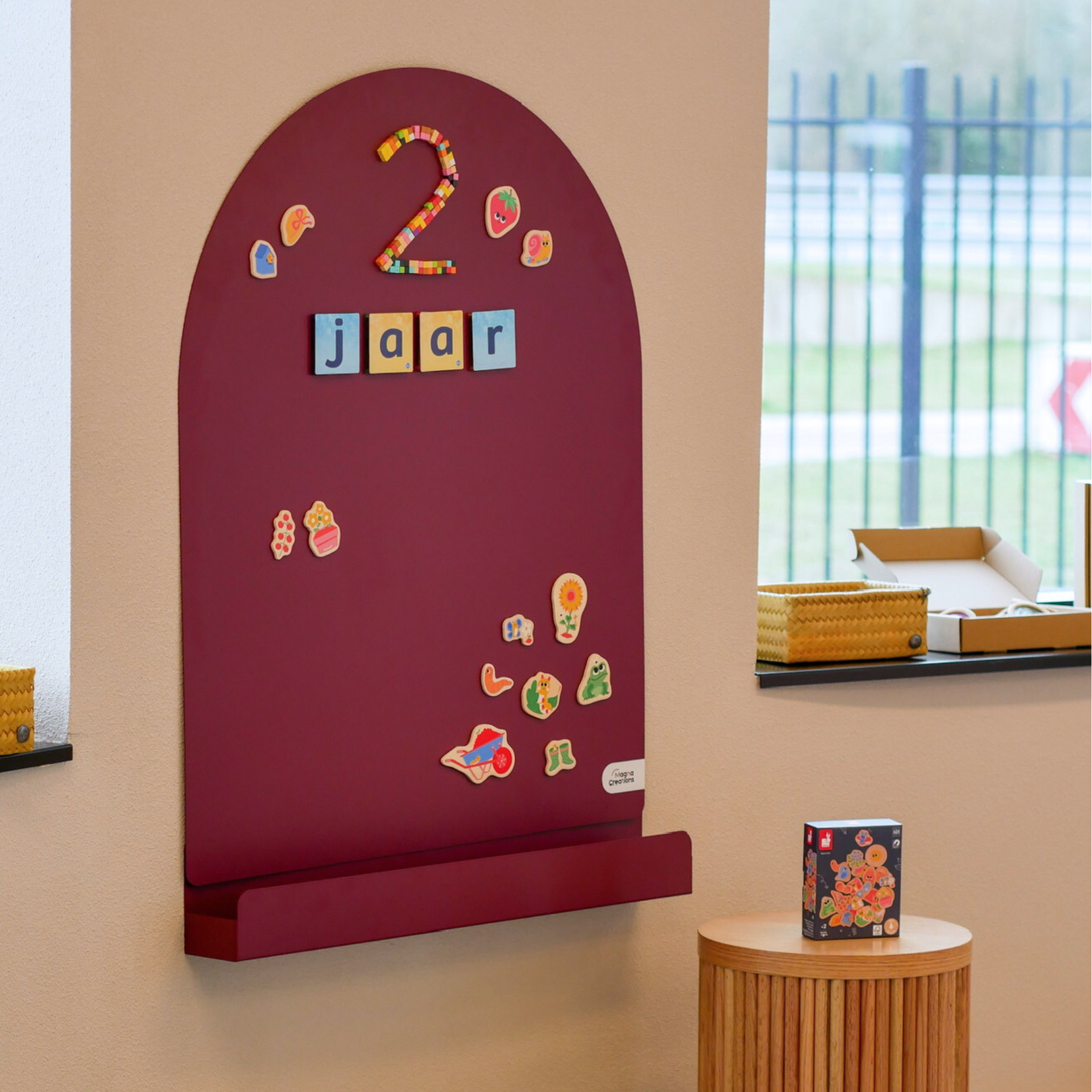 Magna Creations Magna Creations - Magneetbord Opbergschap L - Burgundy (Limited Edition)