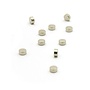 magneetjes - rond - set 10 stuks - zilver