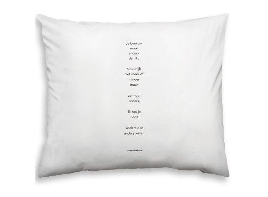 poëziekussensloop - je bent zo mooi anders - hans andreus