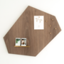 magneetbord walnoot - incl. magneten en kaarthouder