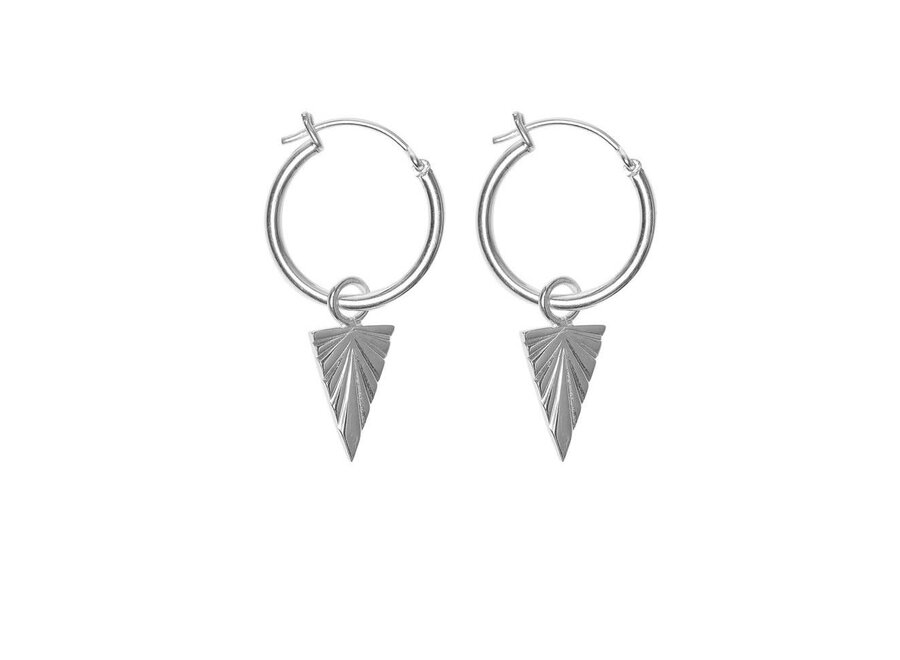 oorring - triangle - zilver