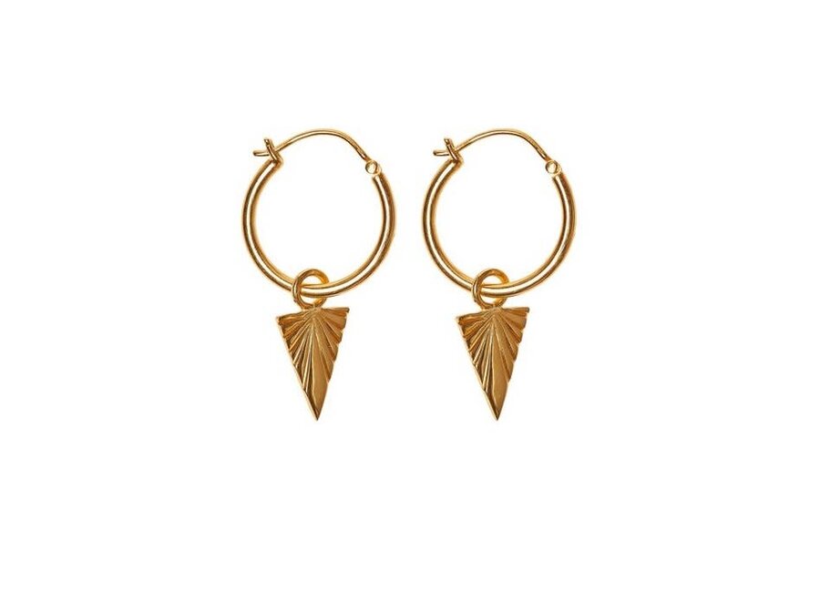 oorring - triangle - verguld