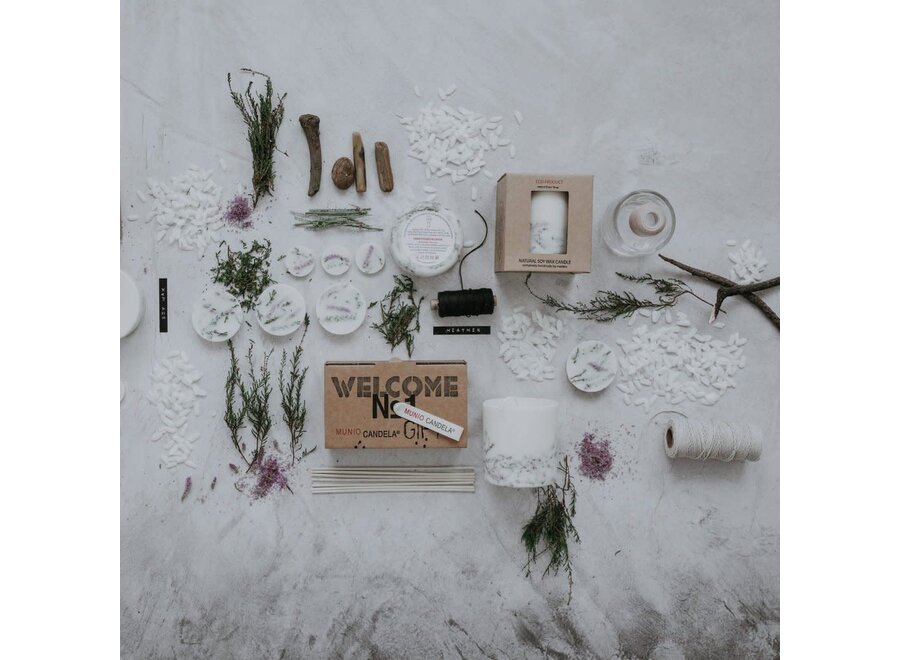 100% natuurlijke soja was geurkaars - heide - 515ml