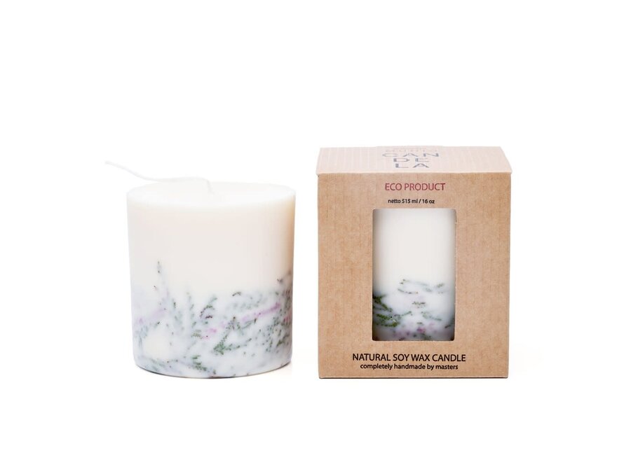 100% natuurlijke soja was geurkaars - heide - 515ml