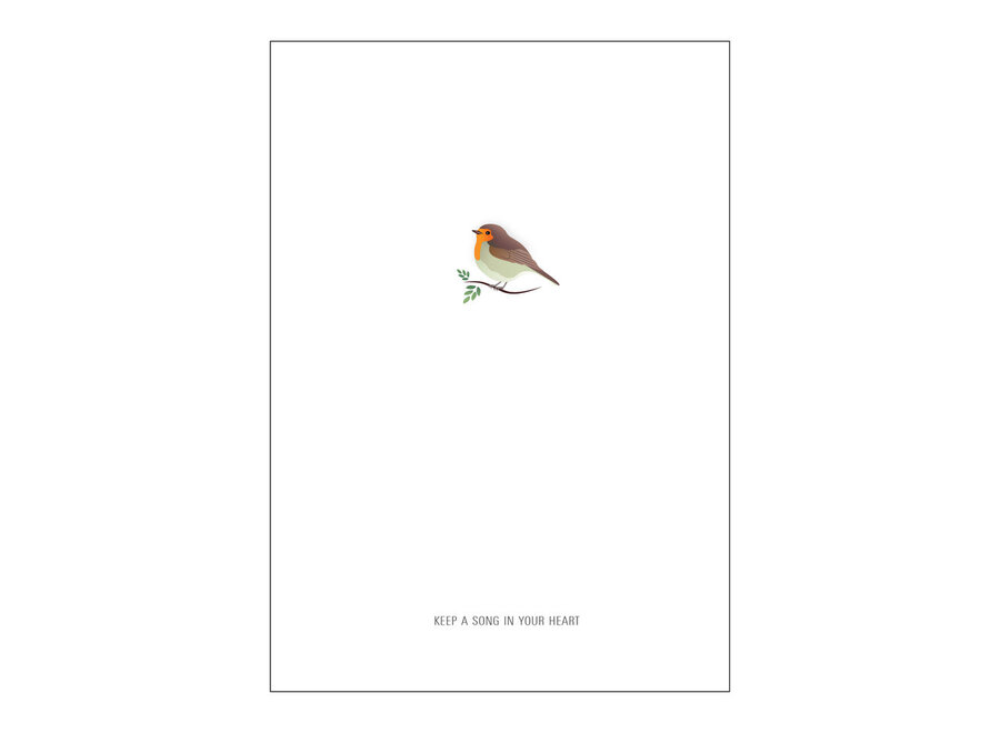 wenskaart - keep a song in your heart