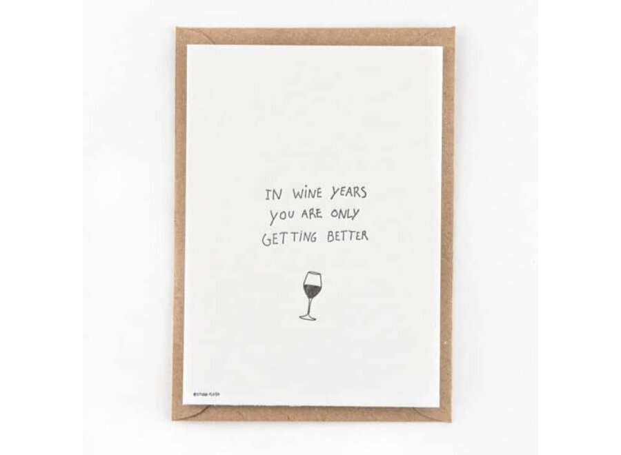 wenskaart - in wine years