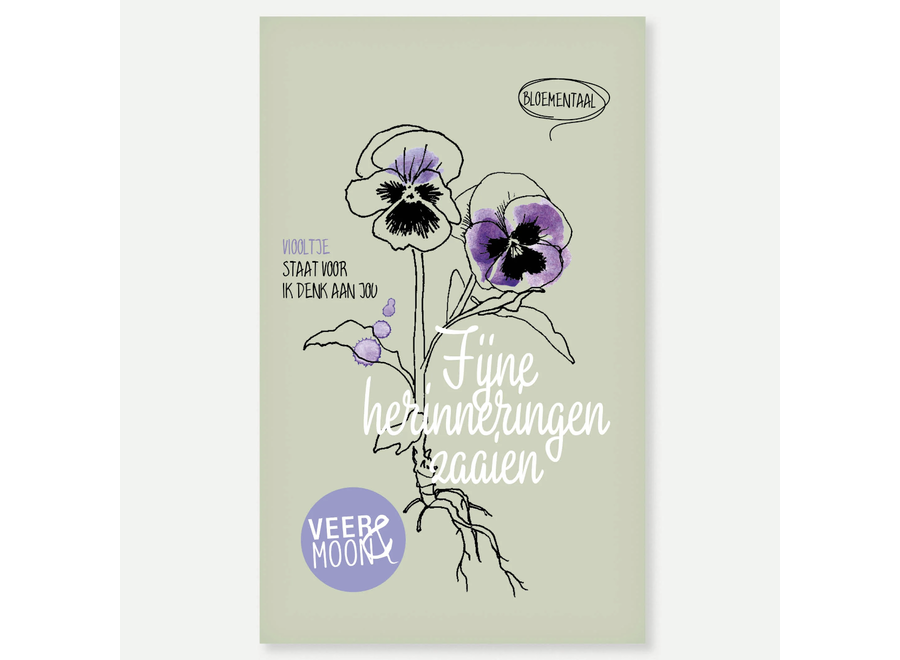 zadenzakje met een boodschap - fijne herinneringen