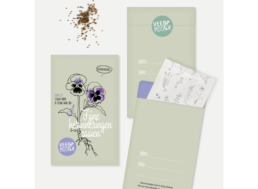 zadenzakje met een boodschap - fijne herinneringen