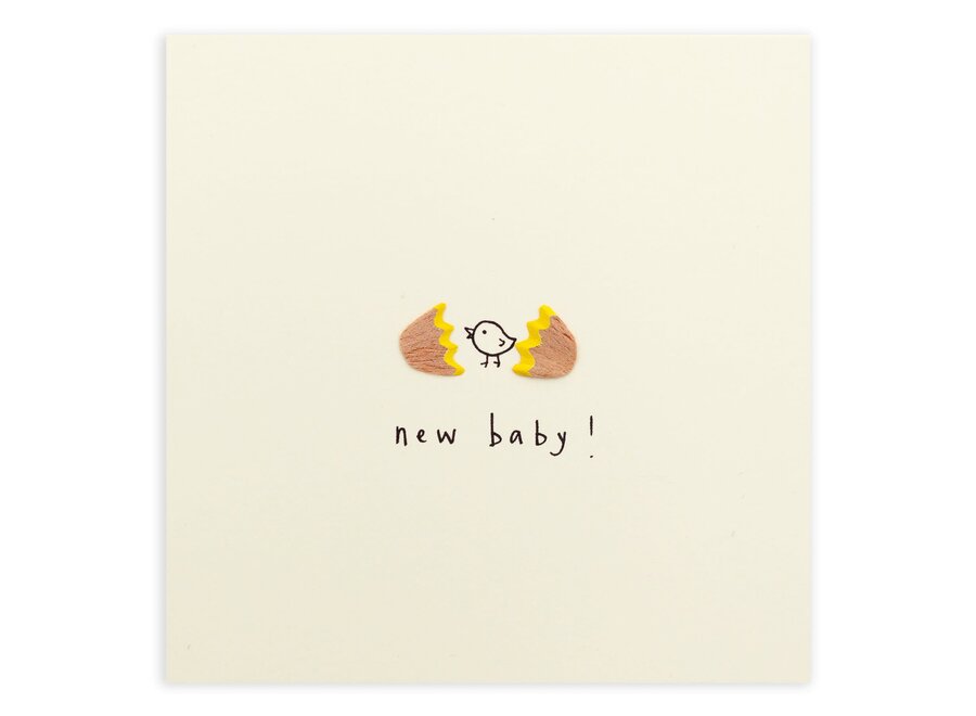 wenskaart - slijpsel - new baby