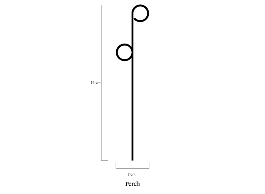 plantenstaak – perch - goud