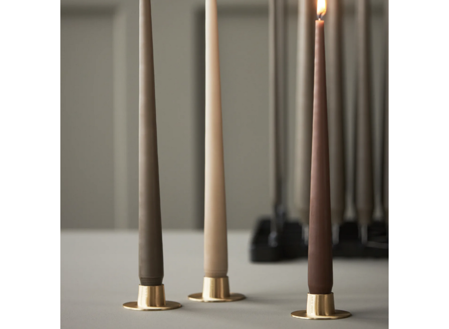 kandelaar - set van 2 cilinders - m - goud