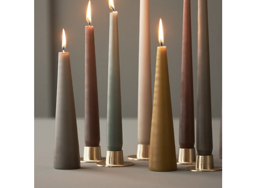 kandelaar - set van 2 cilinders - s - goud