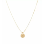halsketting - hammered coin - verguld