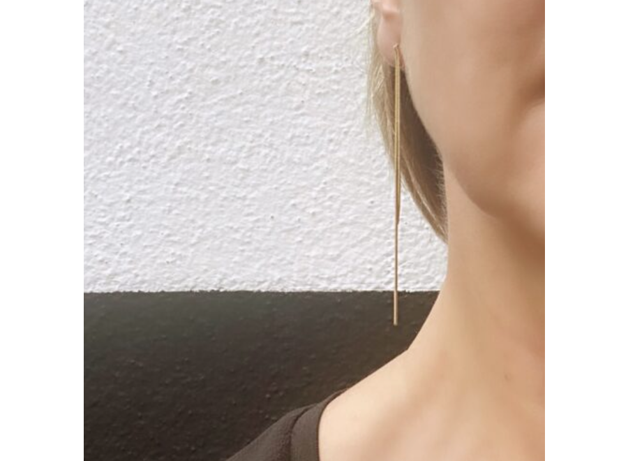 oorstekers - double wire - verguld
