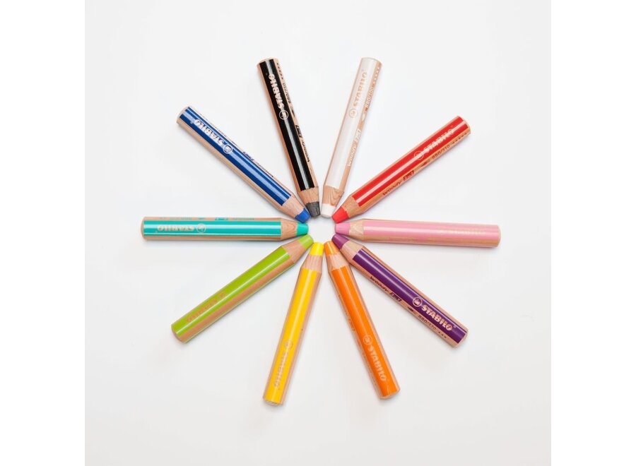 multi potlodenset 10 st. - incl. slijper - voor magnetische stickers & glas