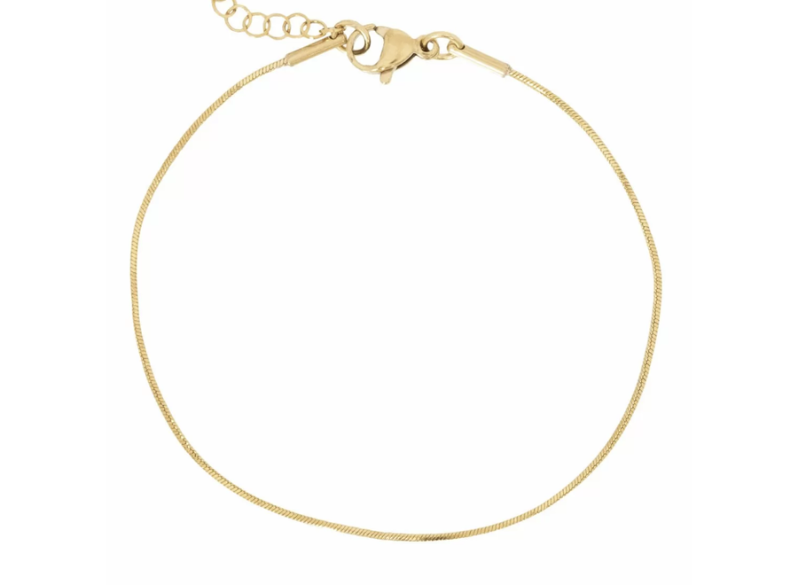 armbandje - snake - verguld
