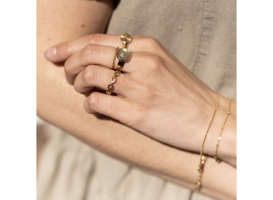 armbandje - snake - verguld