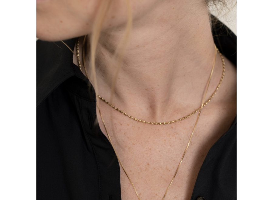 halsketting - pattern fine - verguld