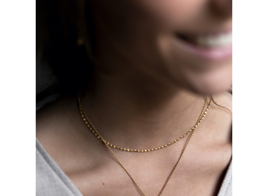 halsketting - pattern fine - verguld