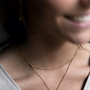 halsketting - pattern fine - verguld