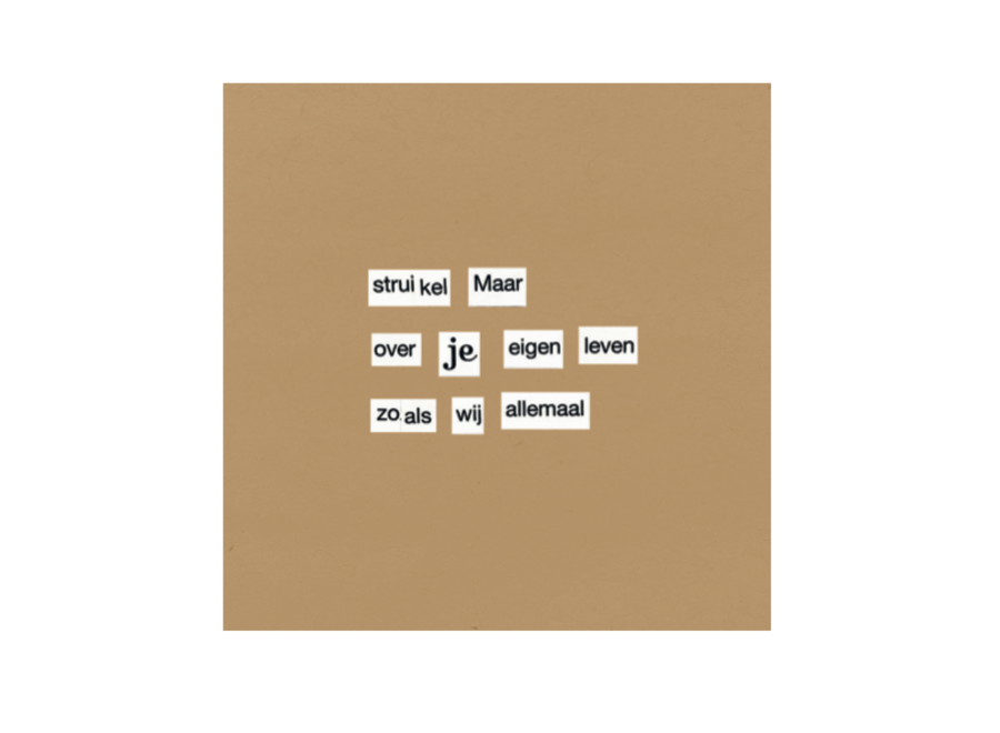 wenskaart - struikel maar
