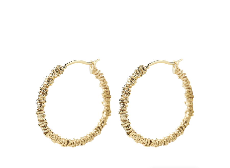 oorring - multi structure - verguld