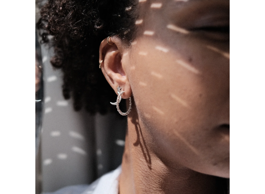 oorring - multi structure - verguld