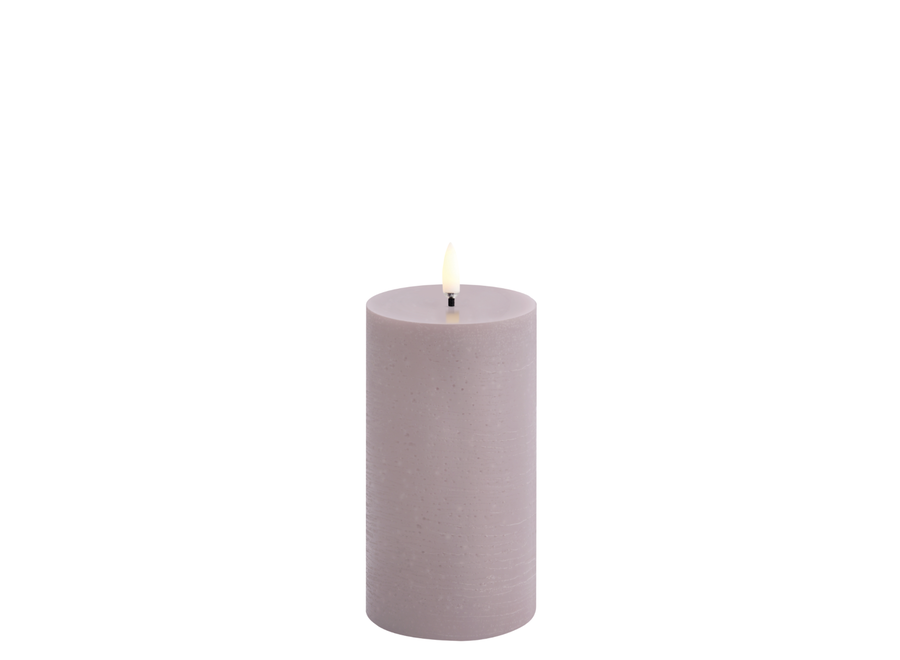led-kaars - pilaar - 7,8cm x 15cm - light lavender