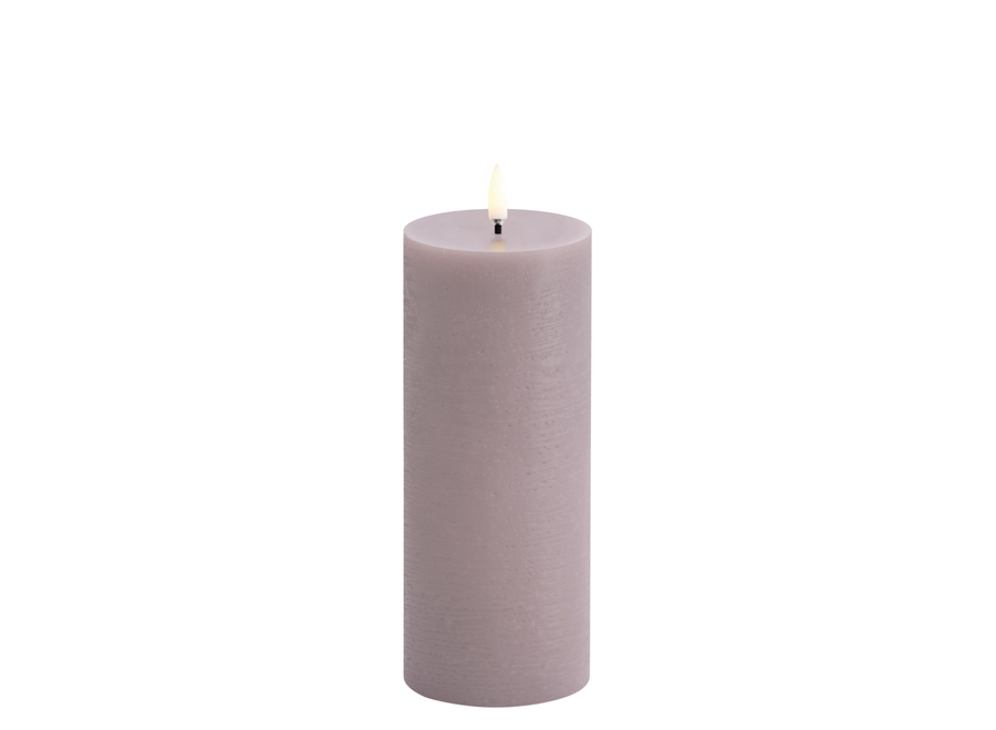 led-kaars - pilaar - 7,8cm x 20cm - light lavender