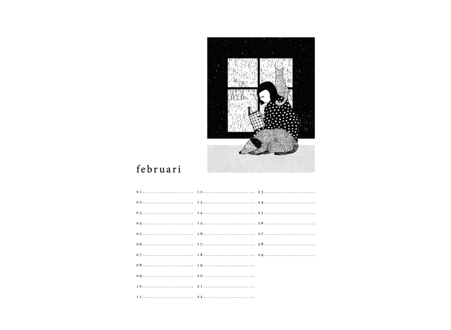 verjaardagskalender - illustraties